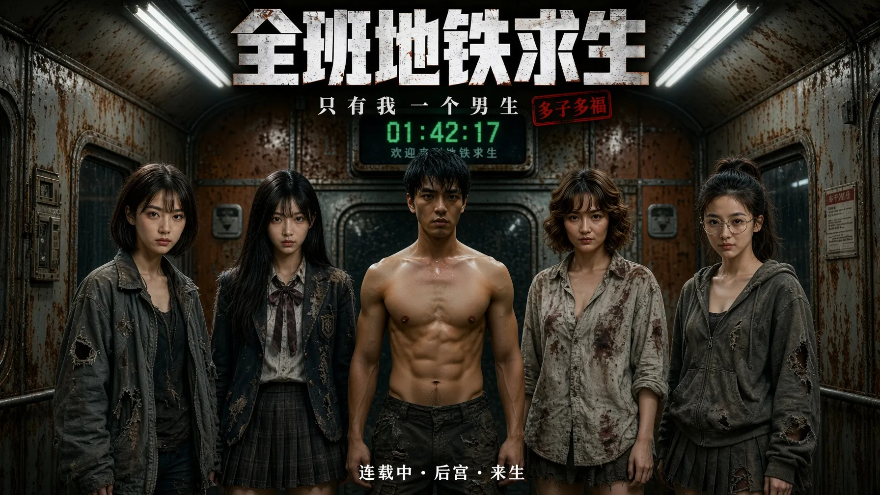 全班地铁求生 只有我一个男生 AI成人短剧 完整版01-06集 封面