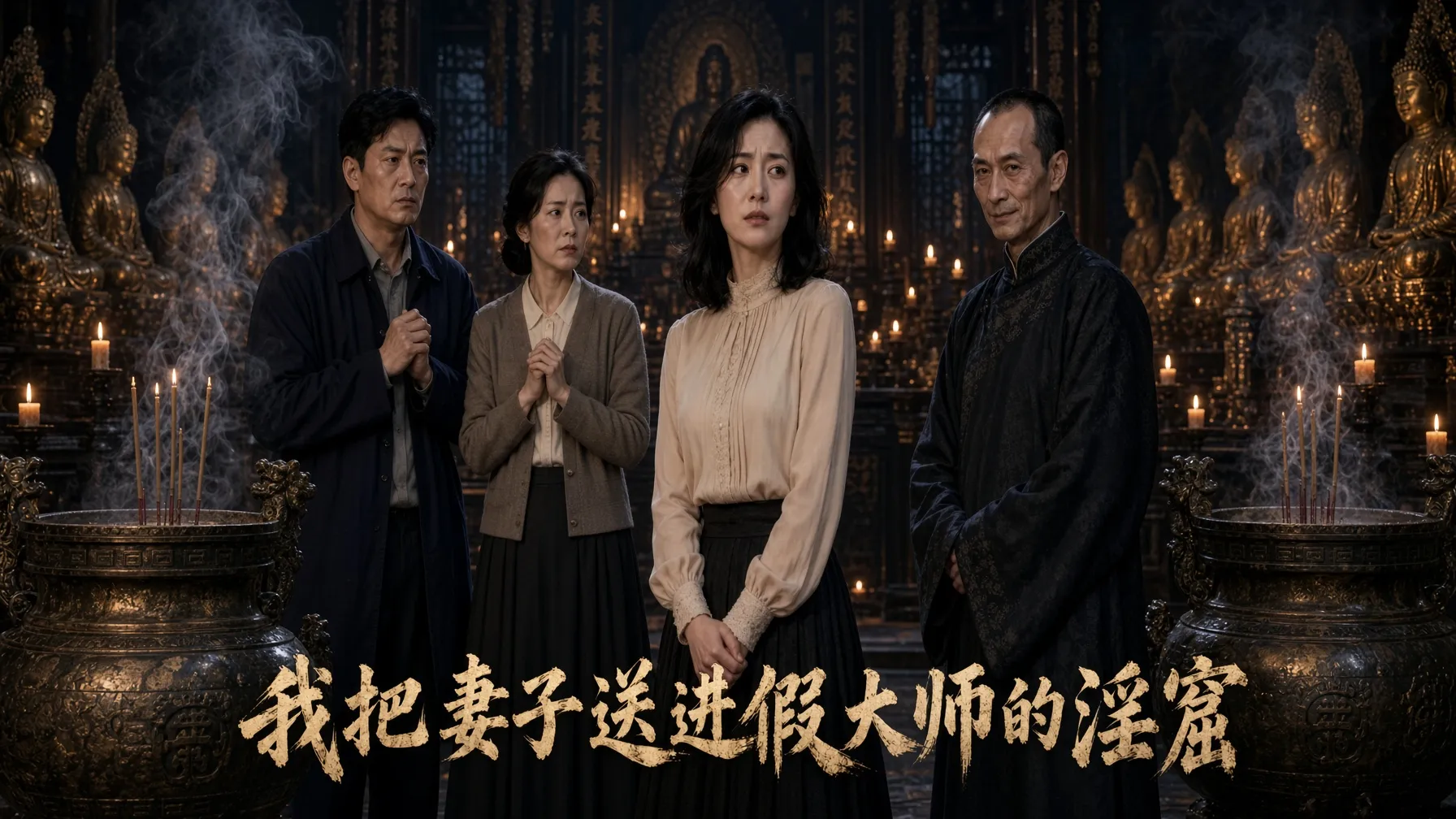 借种恶梦 我把妻子送进假大师的淫窟 AI成人短剧 完整版 封面