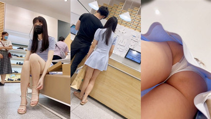 惊险偷拍 商场一路跟踪抄底短裙美女_白色的窄内挡不住想出来透气的毛毛 封面