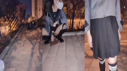 清纯双马尾少女的反差行为，戴上小狗尾巴户外爬行 水晶棒紫薇小穴喷水 封面