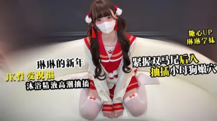 糖心Vlog 琳琳的新年JK性爱祝福 淋浴精液高潮抽搐 紧握双马尾粗暴后入抽插母狗骚逼 琳琳学妹 封面