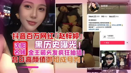 网曝百万网红「赵梓婷」黑历史曝光！被金主疯狂抽插御姐成母狗！