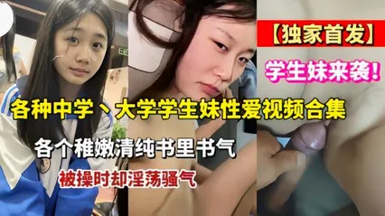 独家首发各种中学大学学生妹性爱视频合集 封面