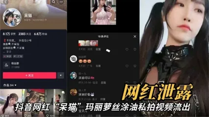网红泄露读音网红呆猫玛丽萝丝涂油私拍视频流出 封面
