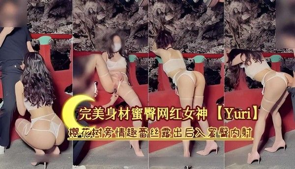 完美身材蜜臀网红女神樱花树旁情趣蕾丝露出后入蜜臀内射 封面