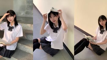 江西南昌 拼顺风车邂逅的一个JK眼镜小妹 酒店疯狂蹂躏狂插调教 封面