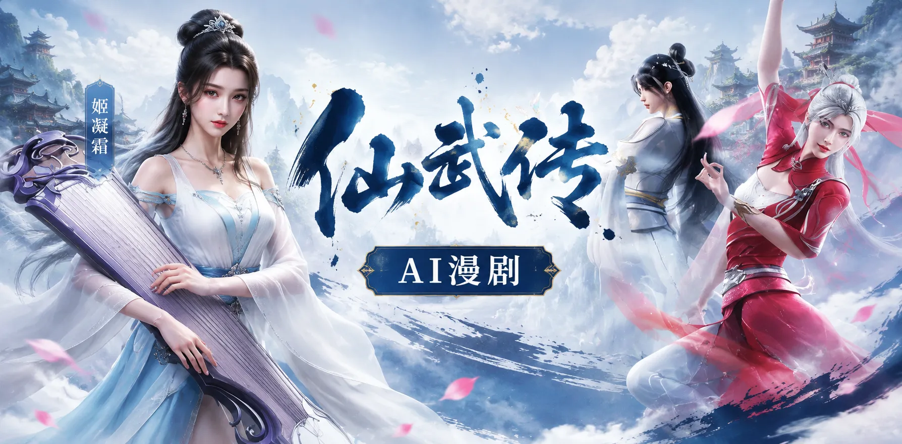 姬霜仙 武传国漫AI漫剧新作 清纯仙侠秒变淫荡 反差感直接爆棚太绝了