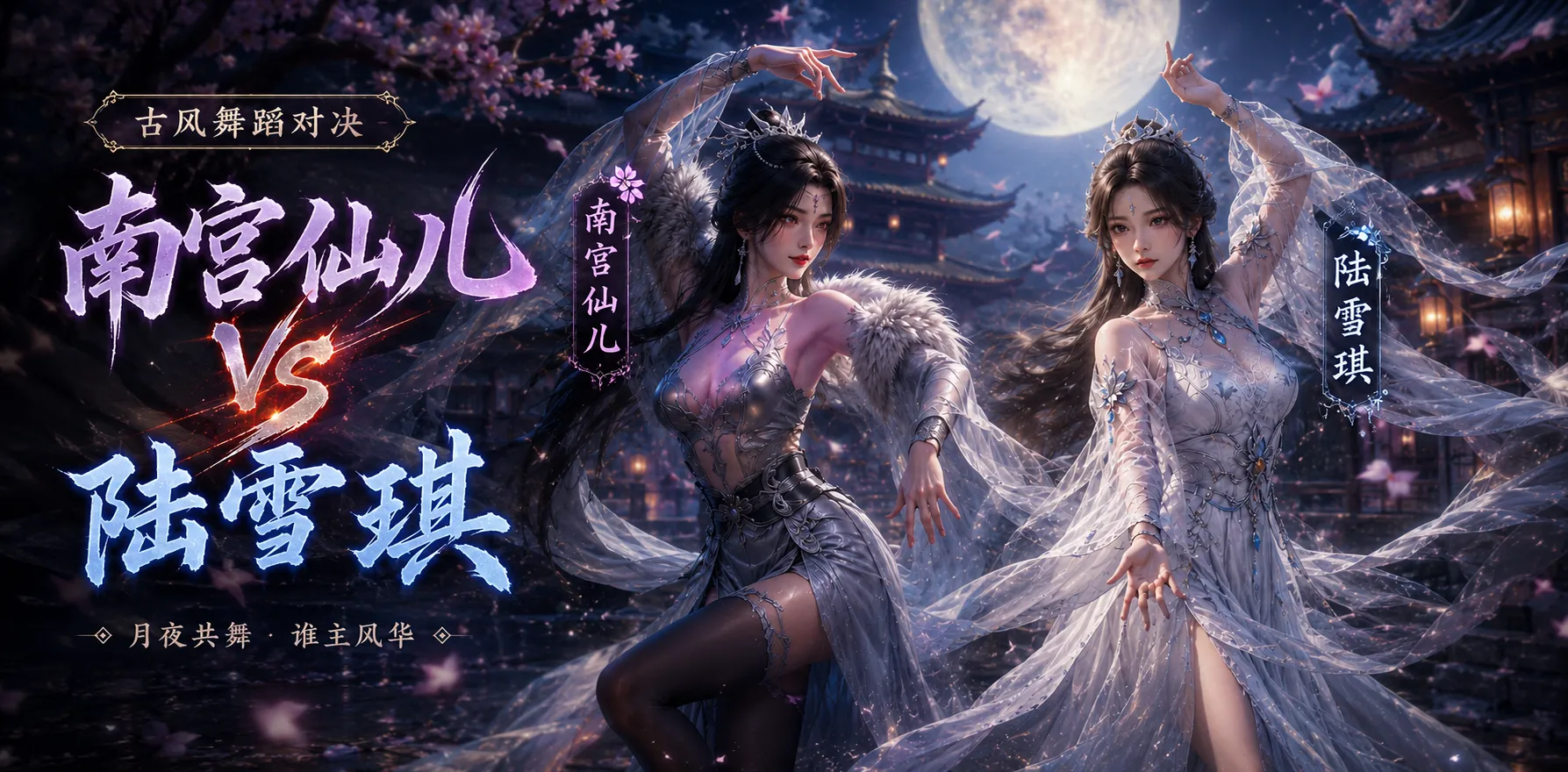 陆雪琪与南宫仙儿AI漫剧 两大绝世仙子诱惑大对决 激烈缠绵用尽浑身解数勾引男主