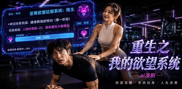 重生之我的欲望系统 AI漫剧 极品校花抵挡不住诱惑 健身房直接被抱起猛插入干