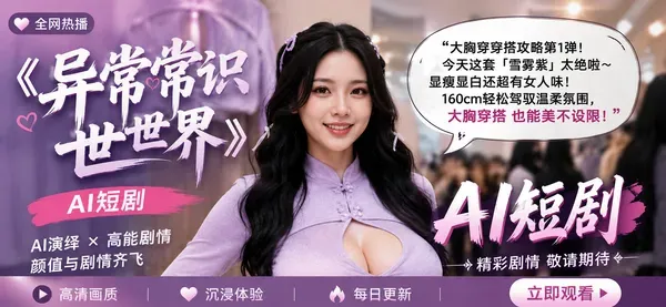 将露出大乳头视为极致美丽的异常常识世界 AI短剧 街头随时公开露乳已成常态 巨乳晃动的美好世界