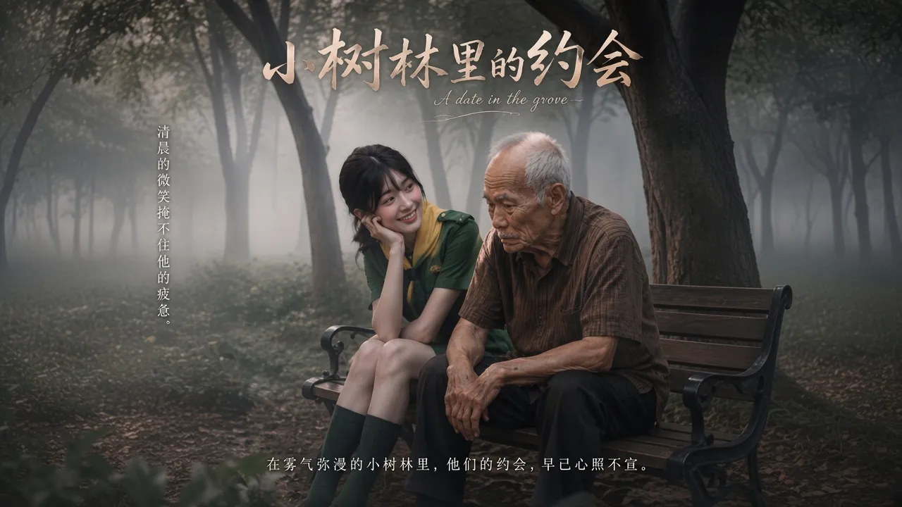 小树林的约会 AI成人短剧 年轻女孩与老头在树林野战幽会 老当益壮粗壮大屌猛操年轻嫩逼 封面