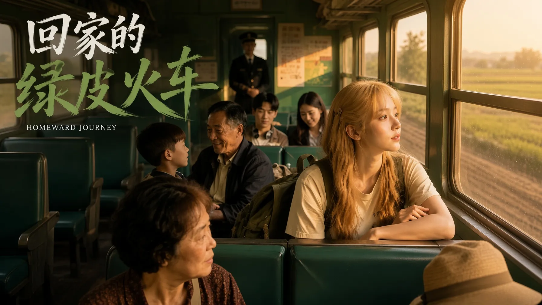 回家的绿皮火车 AI成人短剧 金发巨乳美女车上大秀热舞 被下春药发骚被男人强上猛操 封面