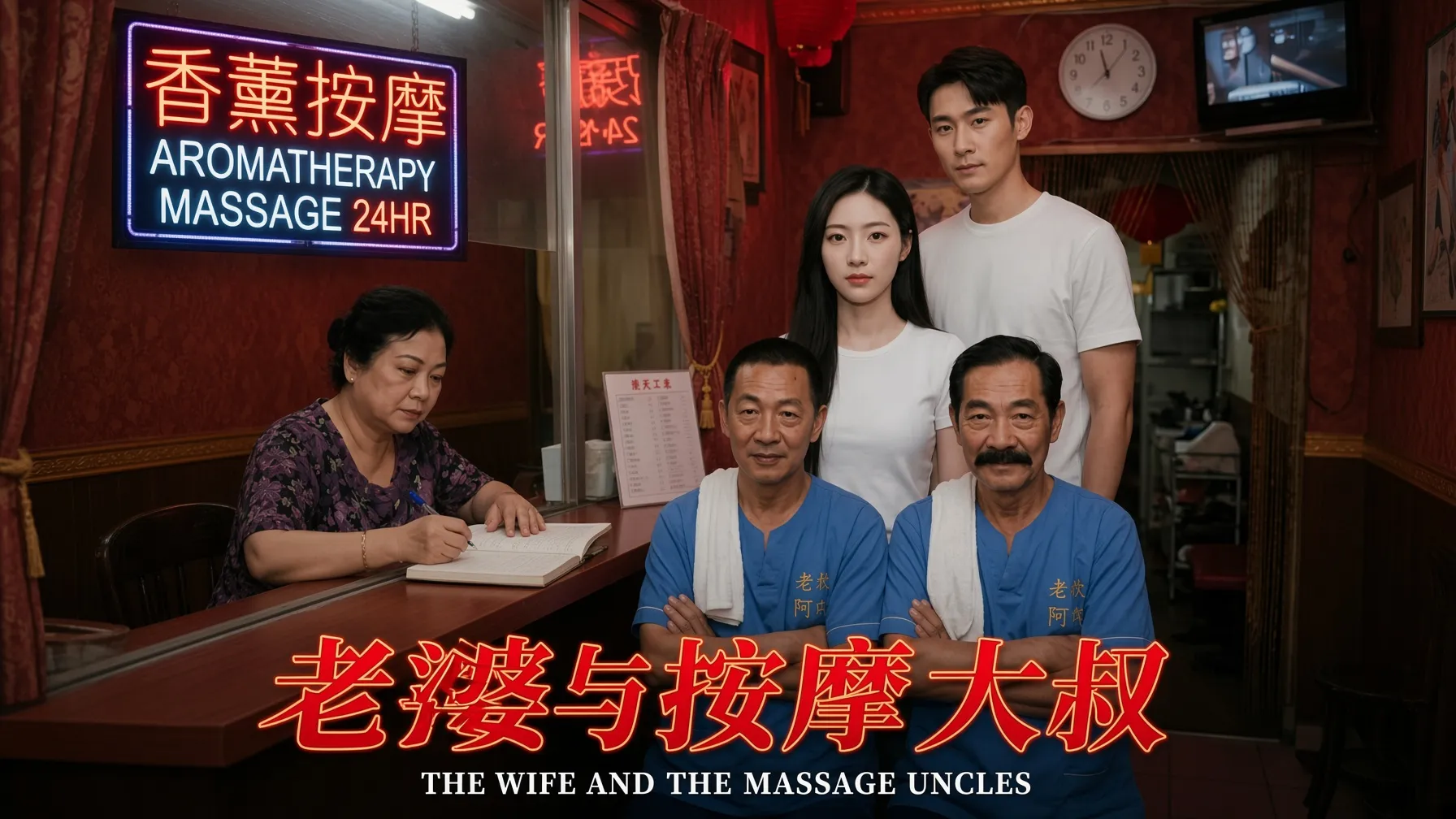 老婆与按摩大叔 AI成人短剧 绿帽老婆被按摩大师抚摸全身抠弄调情 大肉棒插入骚逼进行调理内射按摩 封面