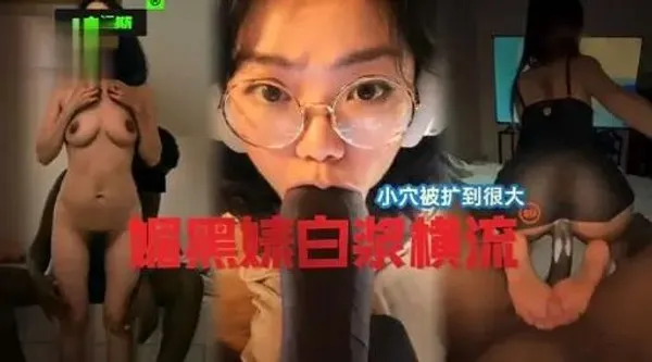亚裔媚黑母狗被大黑屌粗暴抽插扩张小穴 爽到高潮浪叫白浆横流